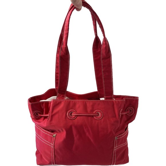 Vintage 90s Tommy Hilfiger Red Nylon Purse - Picture 3 of 8